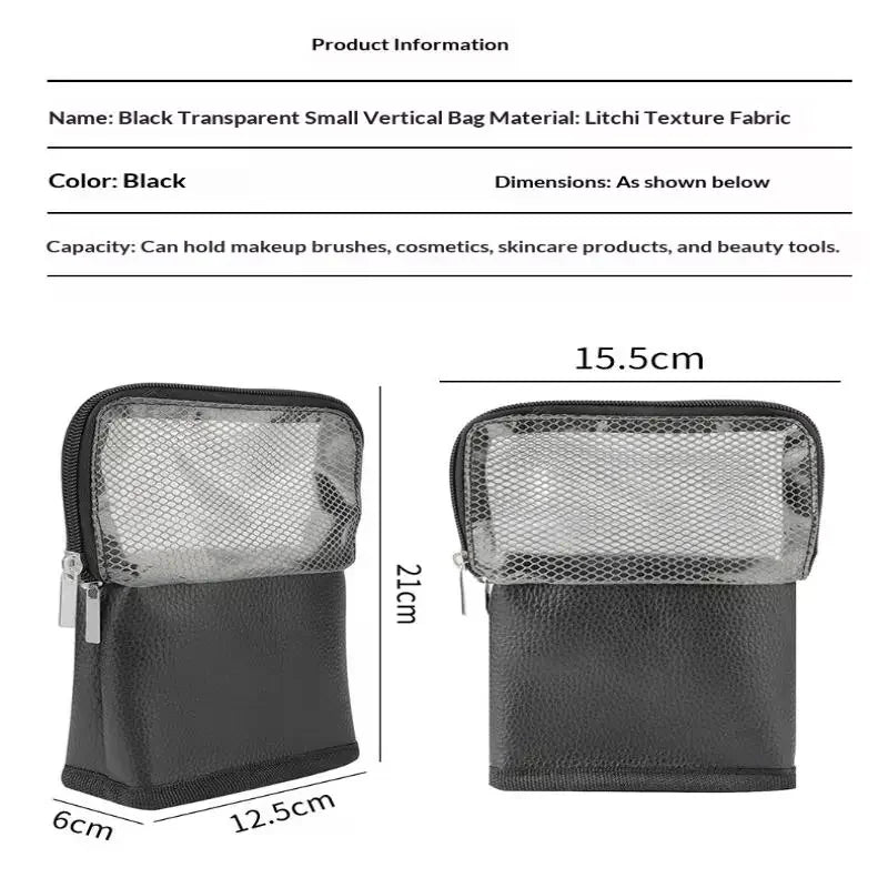 Net Zipper Foldable Stand-Up Makeup Bag & Cosmetic Organizer Cosmetic Organizer Bag Qme