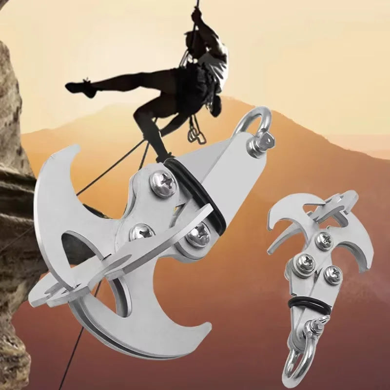 Stainless Steel Folding Grappling Hook – Portable Climbing Claw Climbing Hook Qst