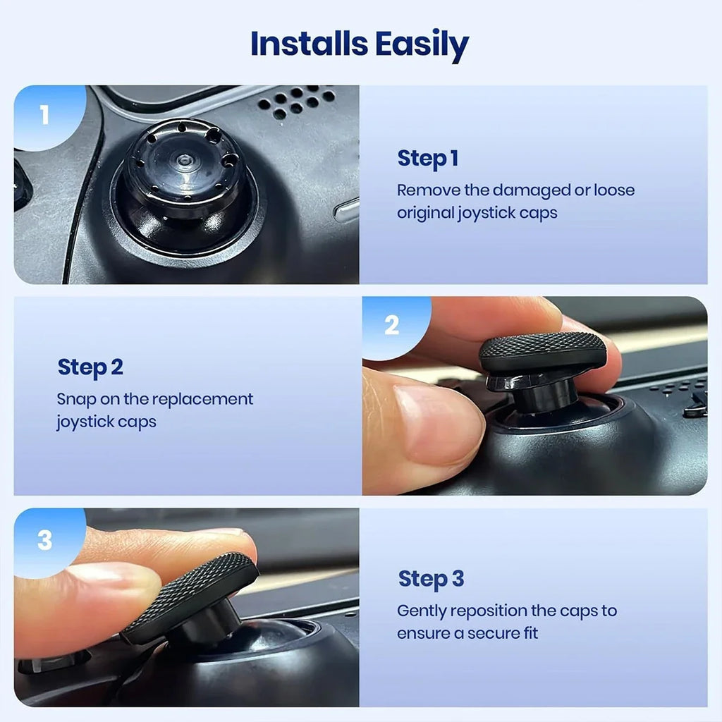 10 Silicone Thumb Grips for PS5 & PS4 Controllers – 5 Colors Controller Thumb Grips Qme
