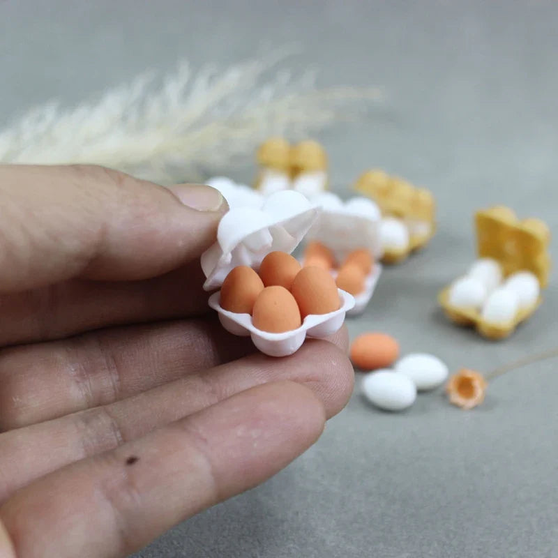 1:12 Miniature Egg Tray Dollhouse Kitchen Food Accessory Dollhouse Miniature Qme
