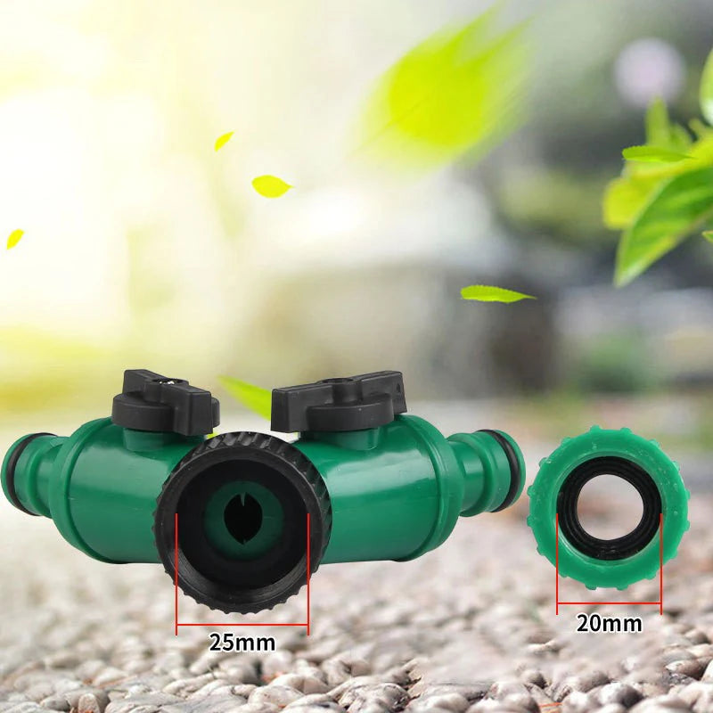 Y-Type 2-Way Garden Hose Splitter Valve – 3/4" Thread Garden Hose Splitter Qst Green