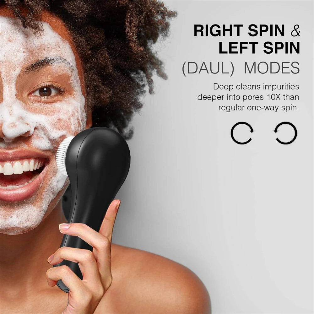 5-in-1 Electric Facial Cleansing Brush – IPX7, USB Rechargeable Facial Cleansing Brush Qst