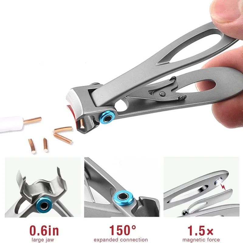 Professional Stainless Steel Nail Clippers – Toenail & Fingernail Nail Clipper Set Qme