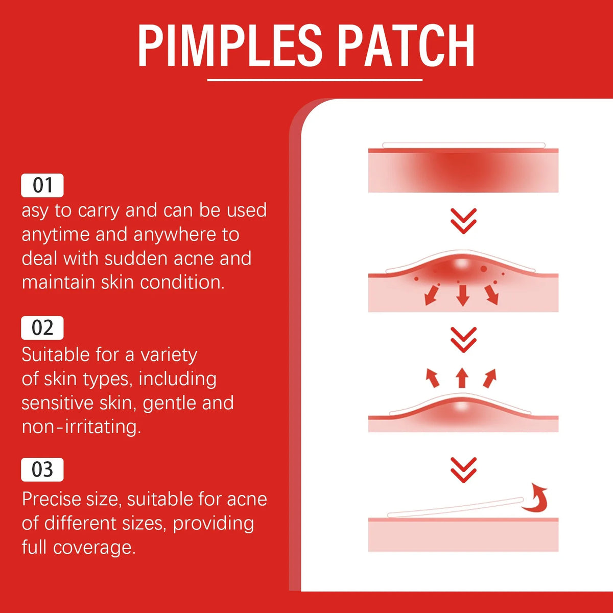 200pcs Star Acne Pimple Patches – Colorful Breathable Blemish Dots Acne Pimple Patch Qst
