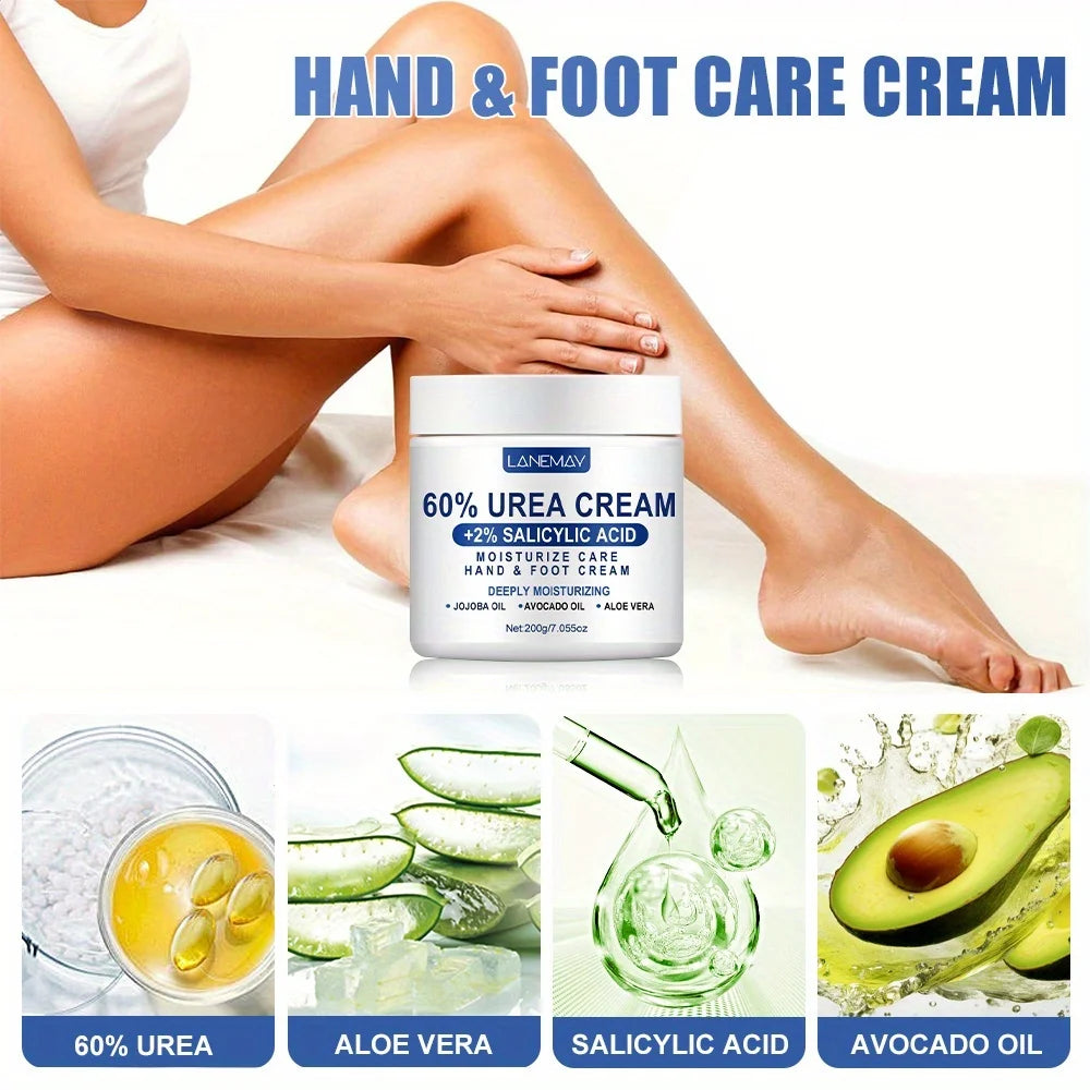 Lanemay 60% Urea Cream – Hand & Foot Moisturizer, 200g Foot & Hand Cream Qst