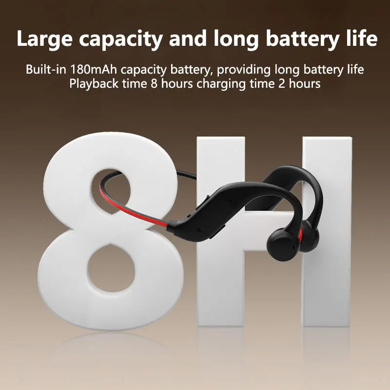 Air Conduction Bluetooth 5.4 Sports Headphones with LED Light Sports Headphones Qst