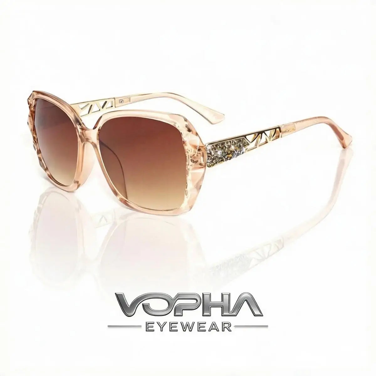 VOPHA Women's UV400 Diamond Square Sunglasses S02 Fashion Sunglasses Qst