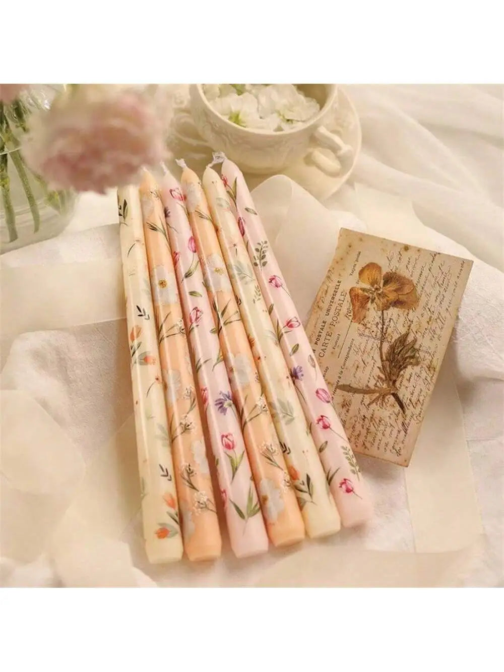 Box Printed Long Candle Set – Christmas & Halloween Decor Decorative Candle Set Qme