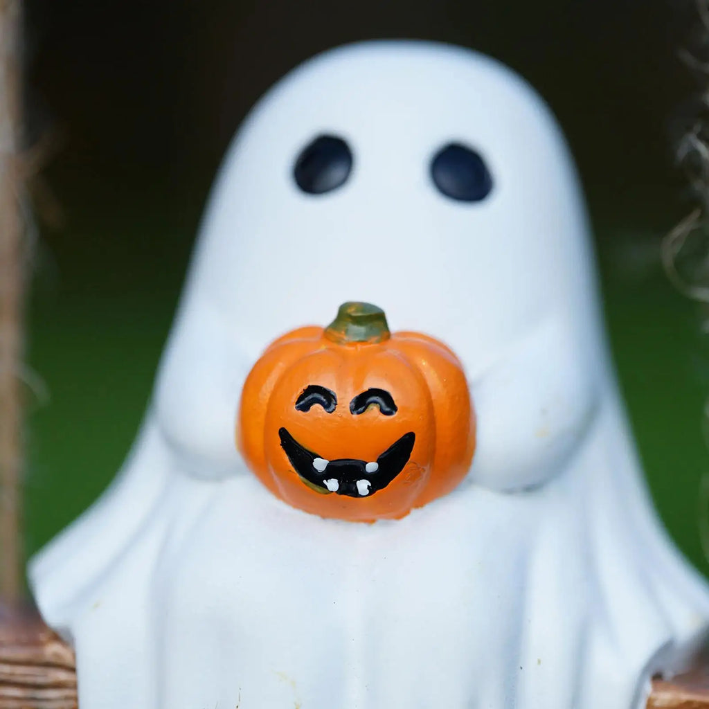 Ghost Pumpkin Halloween Swing Ornaments – Weather-Resistant Halloween Ornament Qme