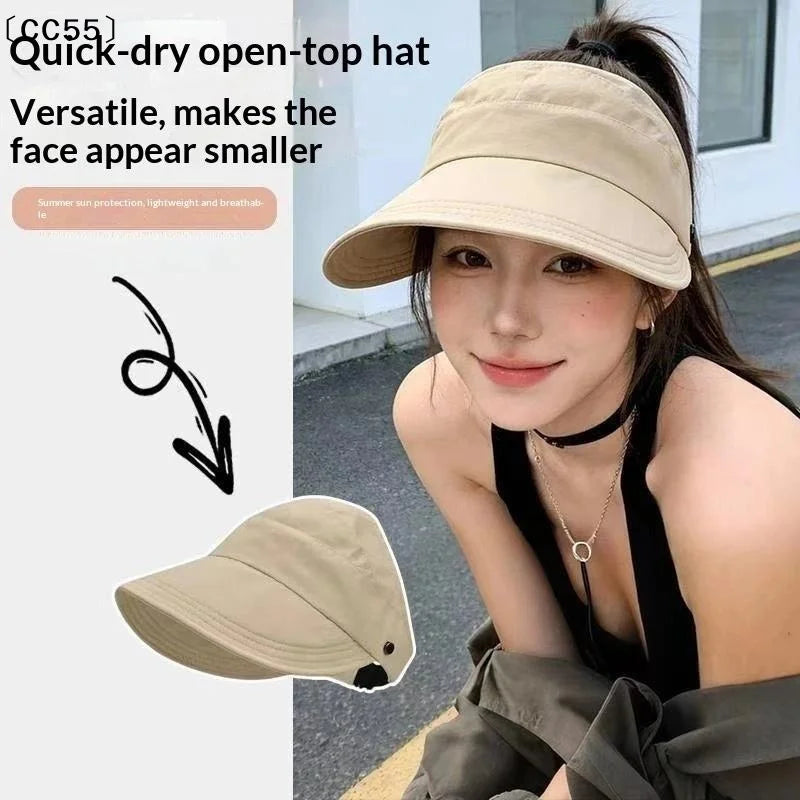 Foldable Wide Brim Sun Hat – Adjustable Quick-Dry Unisex Cap Wide Brim Sun Hat Qst