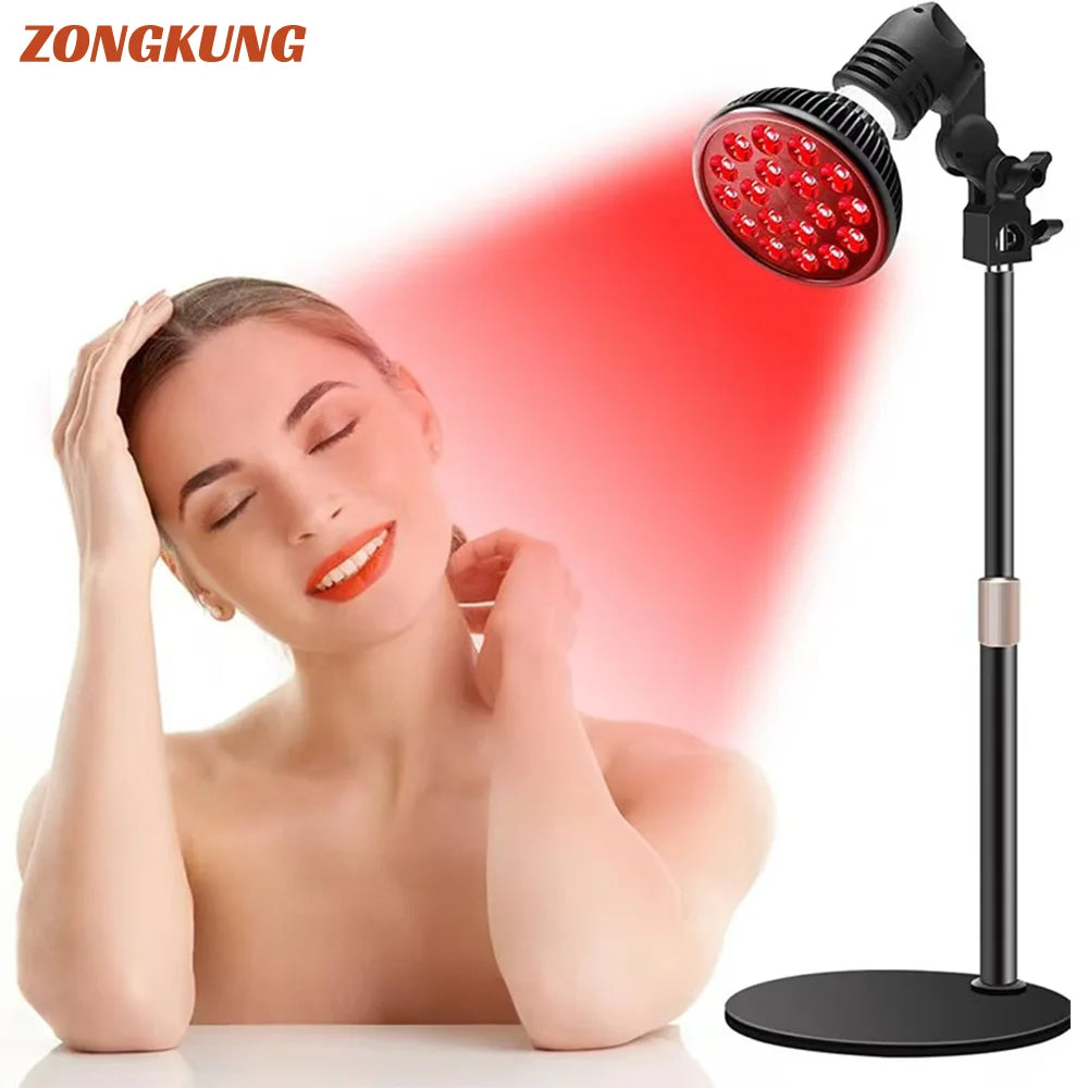 54W Red Light Therapy Lamp – 18 LED 660nm 850nm with Stand Red Light Therapy Lamp Qst