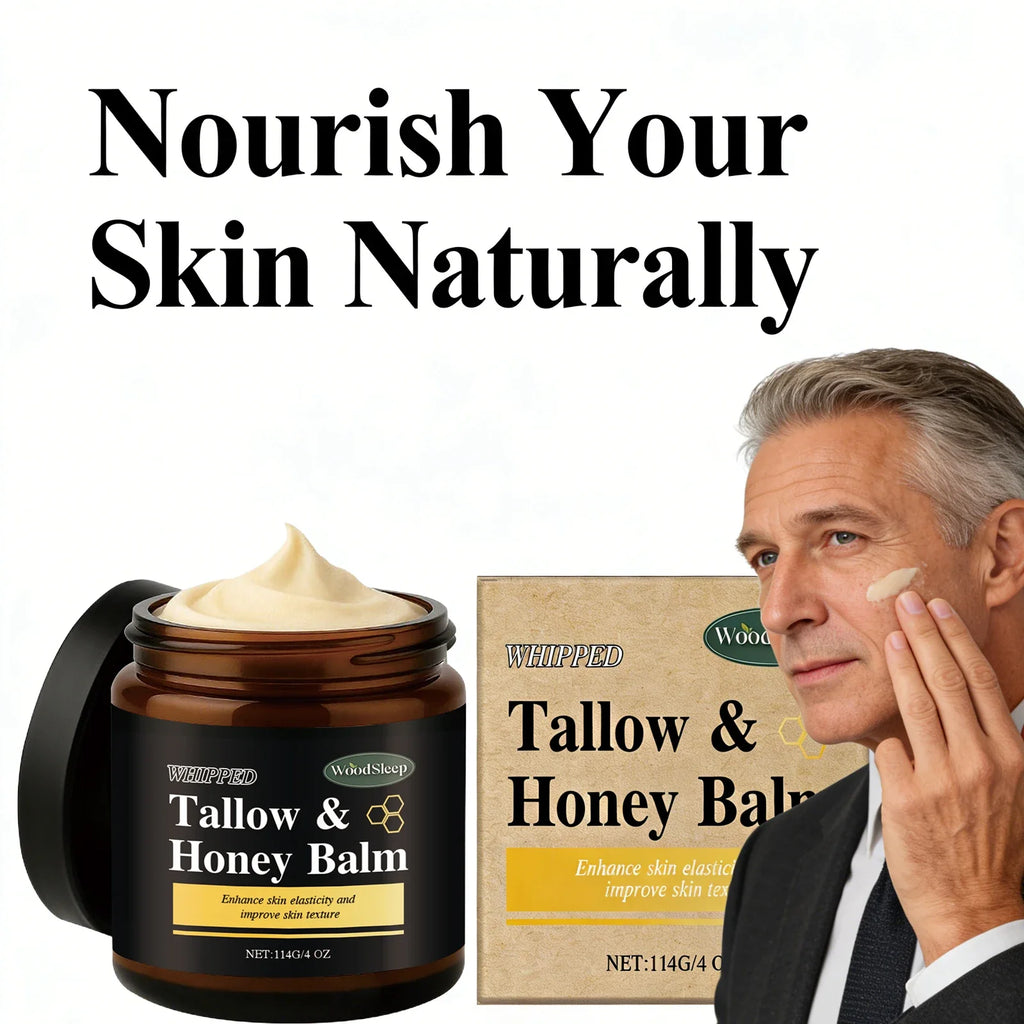Beef Tallow & Honey Balm for Men – Moisturizing Balm 114g Men's Skin Balm Qme