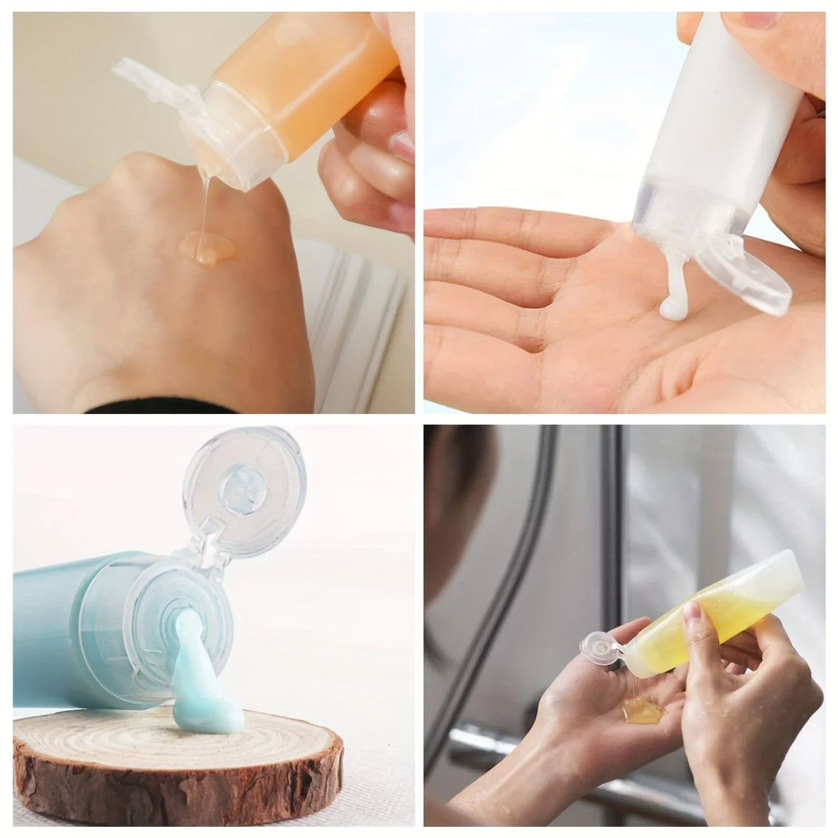 30-Pack Refillable Travel Squeeze Tube Bottles 30ml & 50ml Travel Tube Bottles Qme