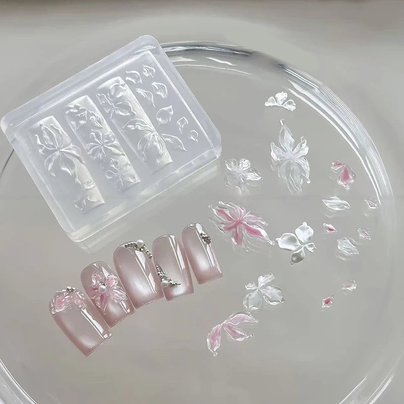 3D Silicone Nail Art Mold – Lily, Starfish & Sea Shell Designs Nail Art Mold Qst