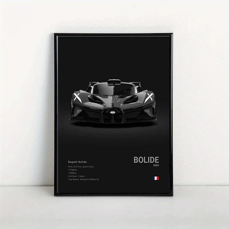 Supercar Canvas Wall Art Poster – M4 P1 Divo STO SVJ Unframed Canvas Wall Art Qst