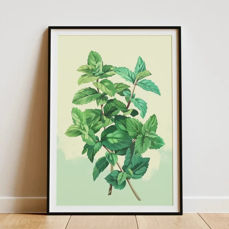 Minimalist Botanical Canvas Wall Art – Bamboo Tropical Leaf Canvas Wall Art Qst 3 20x30cm Unframed
