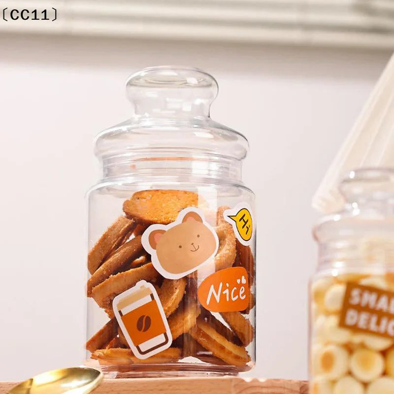 Clear Plastic Candy & Cookie Jars – Reusable Food Storage Food Storage Jar Qme