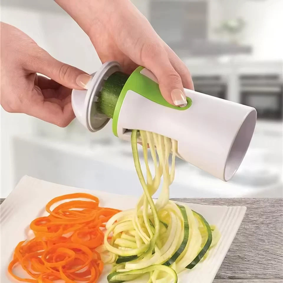 3-in-1 Handheld Vegetable Spiralizer Slicer – Zucchini Noodle Vegetable Spiralizer Qst