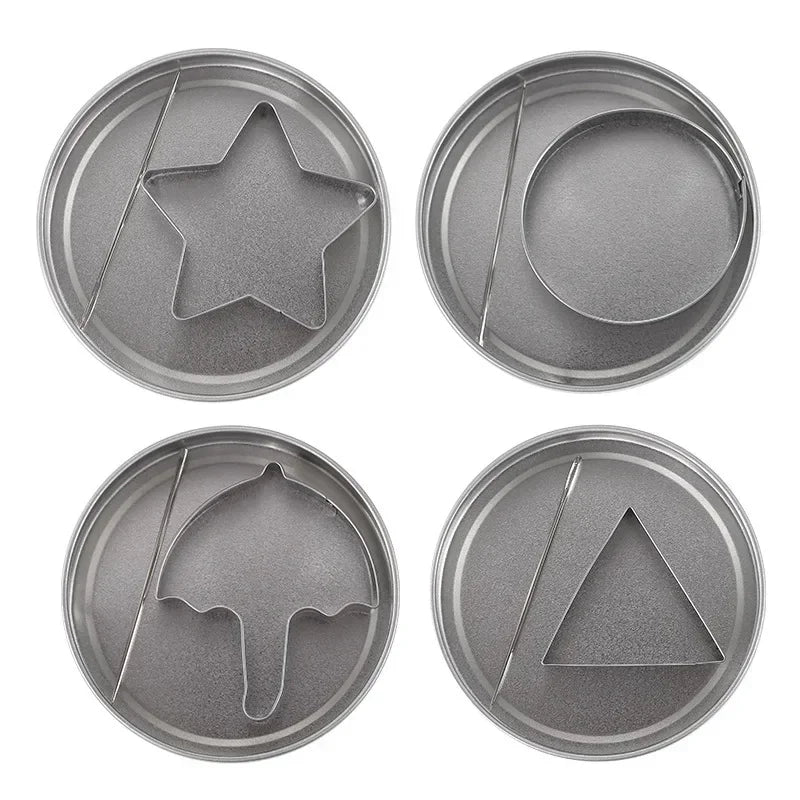 6-Piece Korean Game Stainless Steel Cookie Cutter Mold Set Cookie Cutter Set Qme