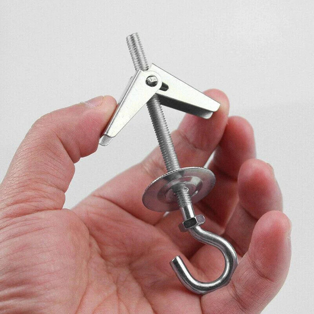 Ceiling Rotary Hook Metal Spring Toggle Wing Bolt 2pcs Ceiling Hook Hardware Qme