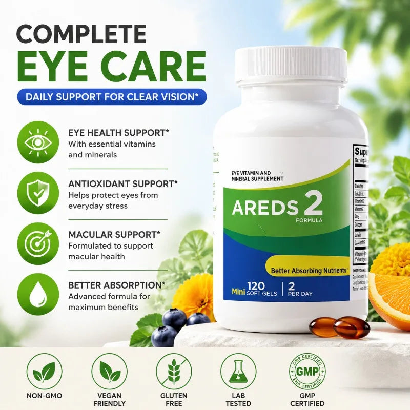 Eye Vitamins Lutein Zeaxanthin Vitamin C E Zinc 120 Softgels Eye Vitamin Supplement Qst