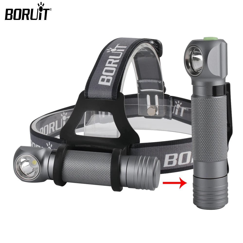 BORUiT 8000LM LED Headlamp Waterproof 18650 Camping Torch LED Headlamp Qst