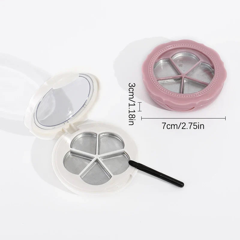 5-Grid Empty Compact Eyeshadow Palette DIY – Floral Design DIY Makeup Compact Qme