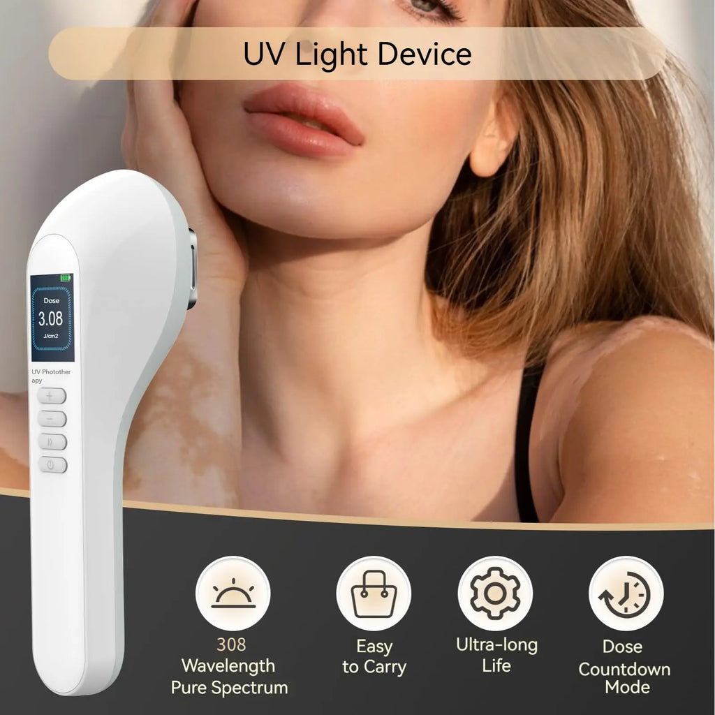 308nm UVB LED Phototherapy Lamp Home Use – LCD Timer UVB Phototherapy Lamp Qst