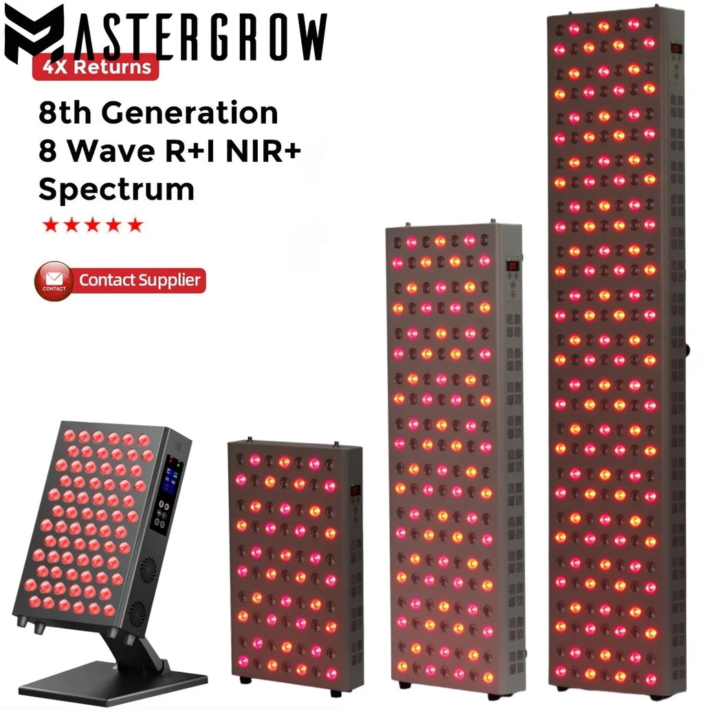 MasterGrow LED Red Light Therapy Panel 660nm 850nm Face Body LED Light Therapy Panel Qst