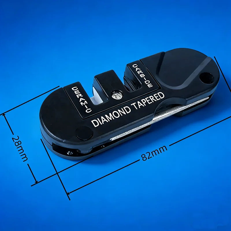 4-in-1 Mini Portable Knife Sharpener – Tungsten, Ceramic & Diamond Portable Knife Sharpener Qst