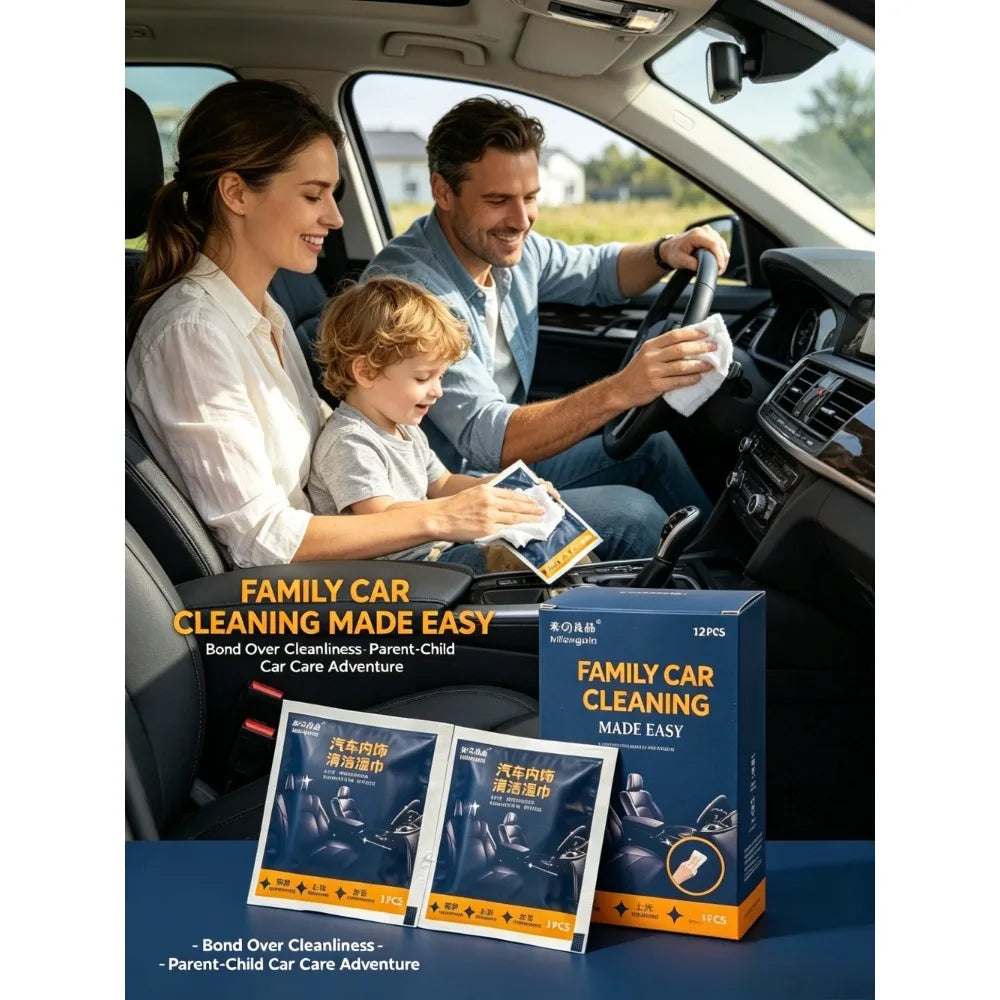 Car Interior Cleaning Wet Wipes – Multi-Surface Strong Clean Car Cleaning Wipes Qme