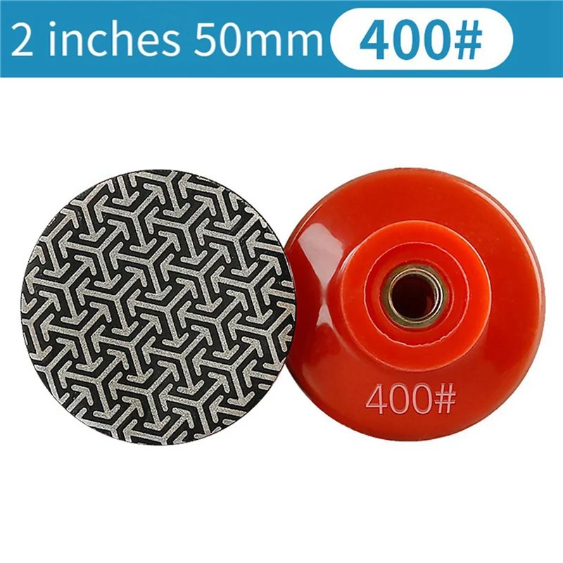 M14 Thread Diamond Hand Polishing Pads 2" Electroplated Sanding Diamond Polishing Pad Qme
