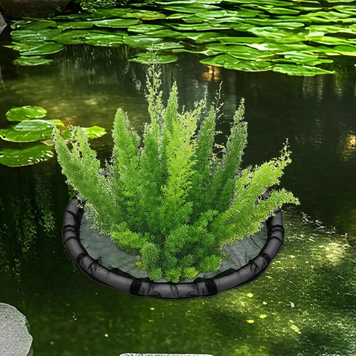 Floating Pond Plant Corral Fine Mesh Netting – 45cm / 17.7in Floating Pond Planter Qme