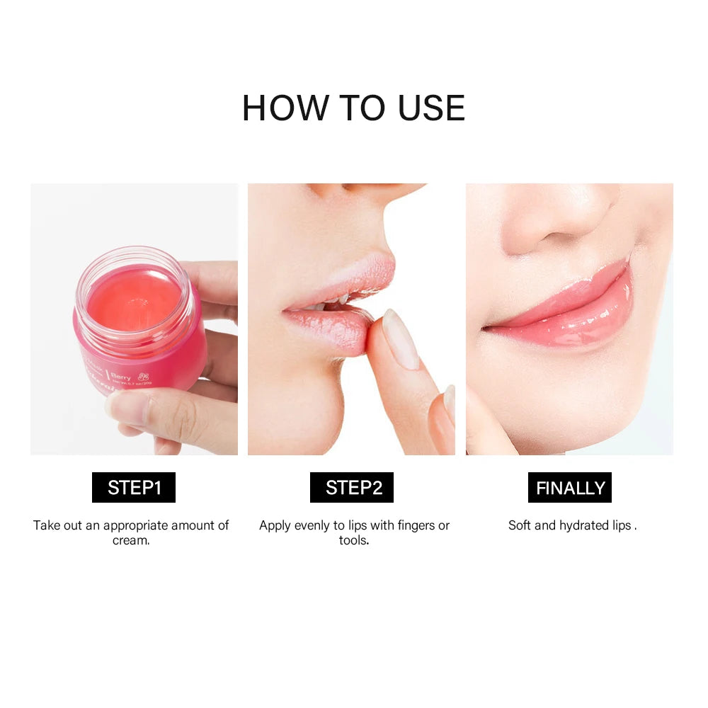 Lakerain 20g Sleeping Lip Mask – Overnight Moisturizing Lip Care Lip Sleeping Mask Qst