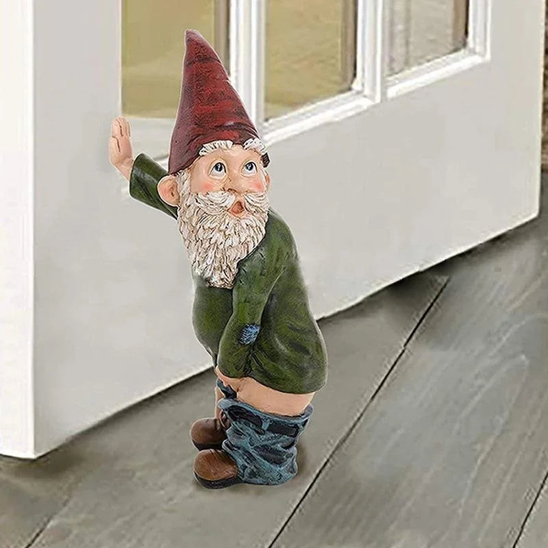 Novelty Gnome Resin Statue | Bearded Dwarf Garden Sculpture Garden Gnome Statue Qme
