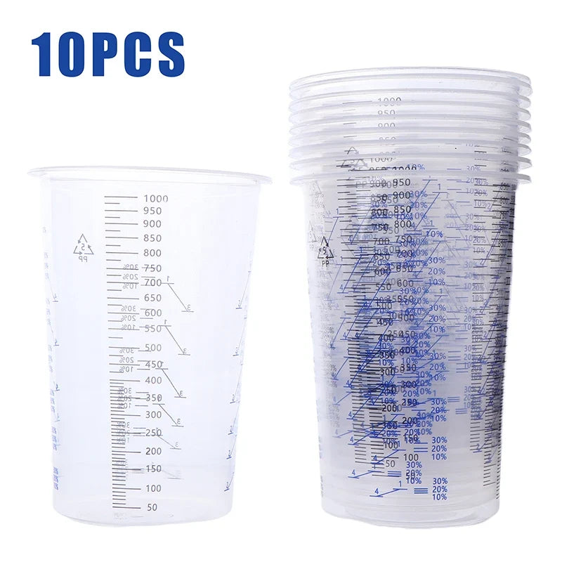 Calibrated Paint Mixing Cups | Plastic Pots for Accurate Mixing Paint Mixing Cups Qme