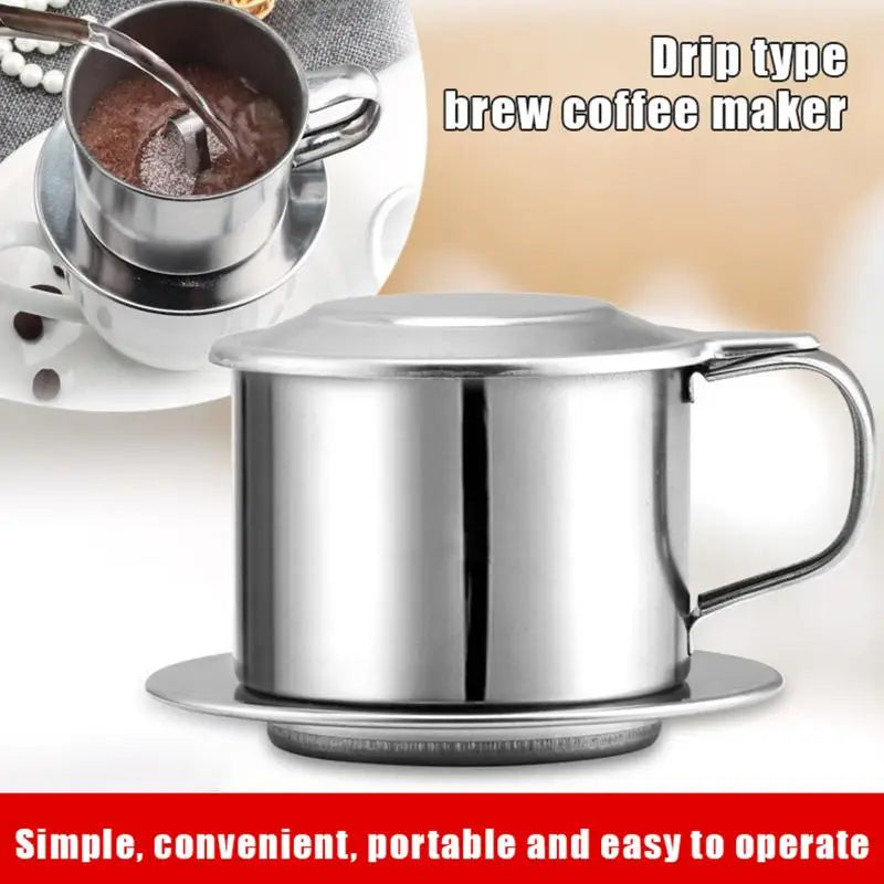 Vietnamese Coffee Drip Filter – Eco-Friendly Reusable Phin Cup Coffee Drip Filter Qst