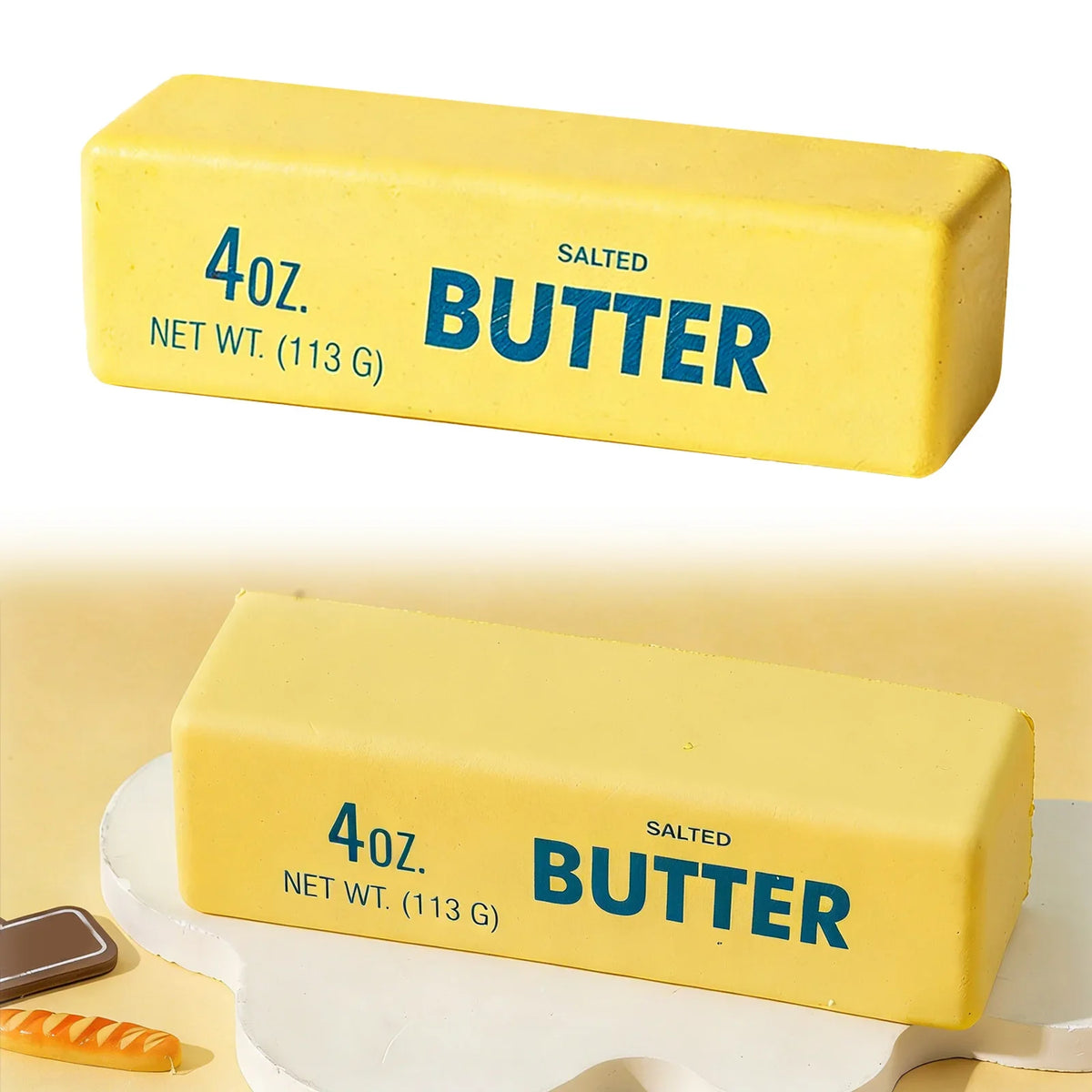 Butter Stick Squishy Fidget Toy – Elastic Cheese Squeeze Squishy Fidget Toy Qme