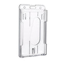 Heavy-Duty Transparent ID Badge Holder with Card Slots ID Badge Holder Qme Vertical Card