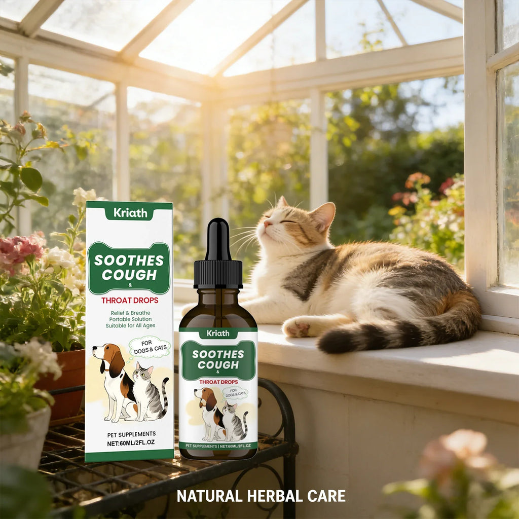 Herbal Throat Wellness Liquid for Pets – Nutritional Supplement Pet Herbal Supplement Qme