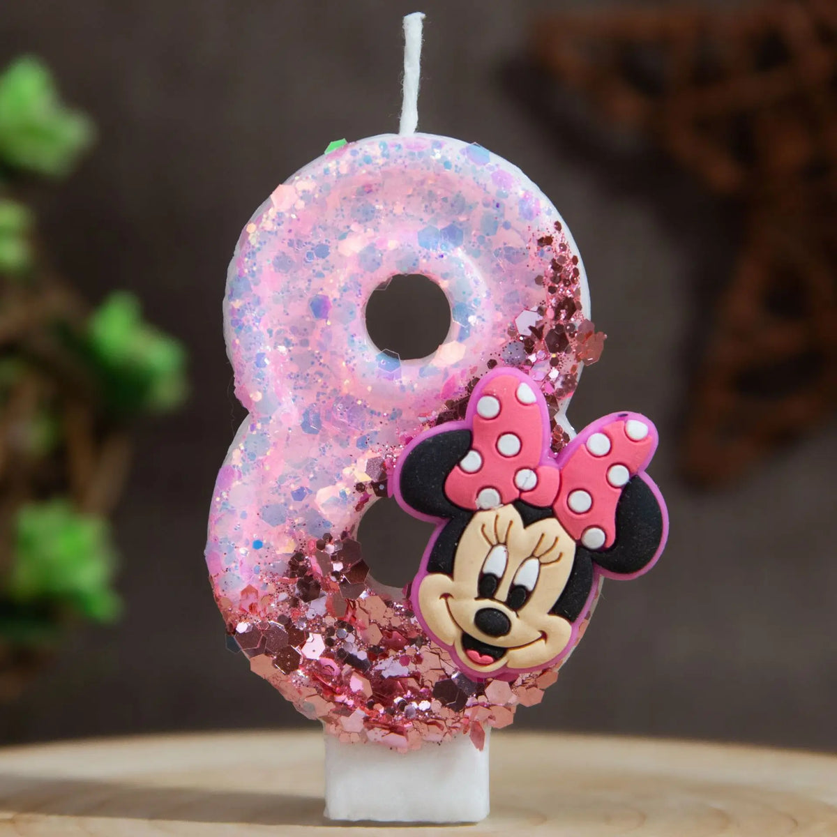 Mickey & Minnie Glitter Birthday Cake Candles Numbers 0–9 Cake Candles Qme 8