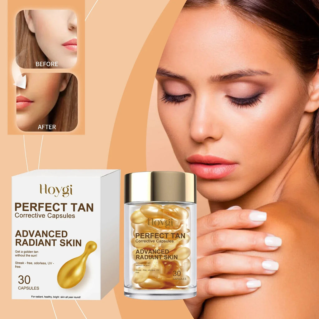 Portable Tanning Capsule – Sunless Bronze Tan & Moisturizer Self Tanning Serum Qme