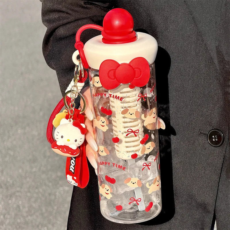 Hello Kitty Large-Capacity Cartoon Water Cup for Girls Cartoon Water Cup Qme
