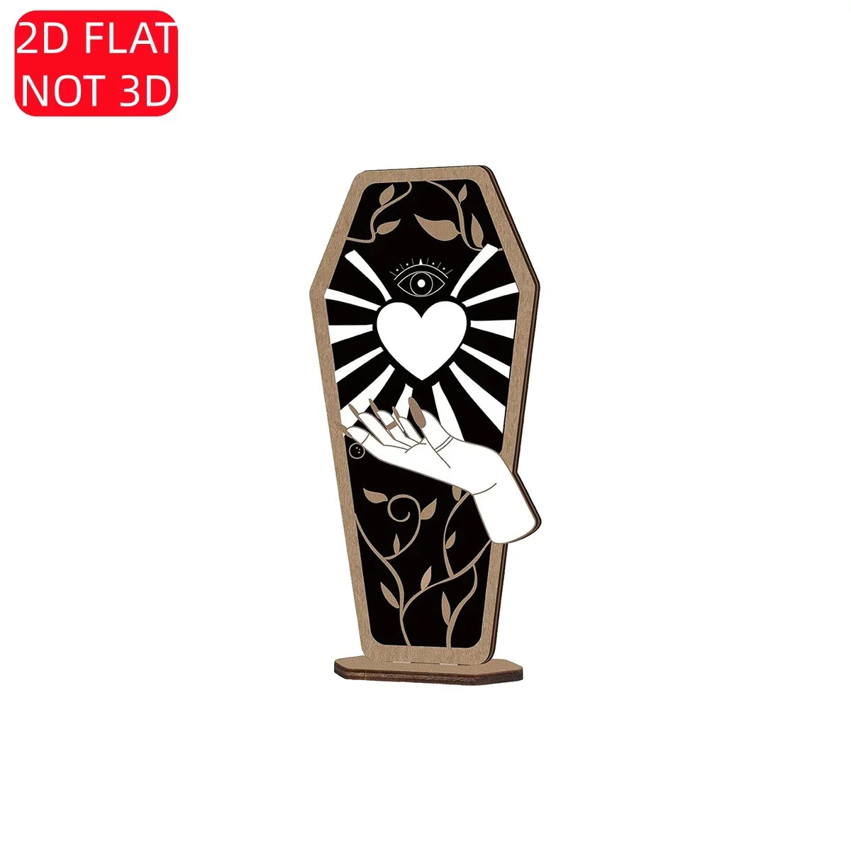 Halloween Wooden Coffin Sign Gothic Mystic Heart Decor Halloween Wood Sign Qme YXZH0334