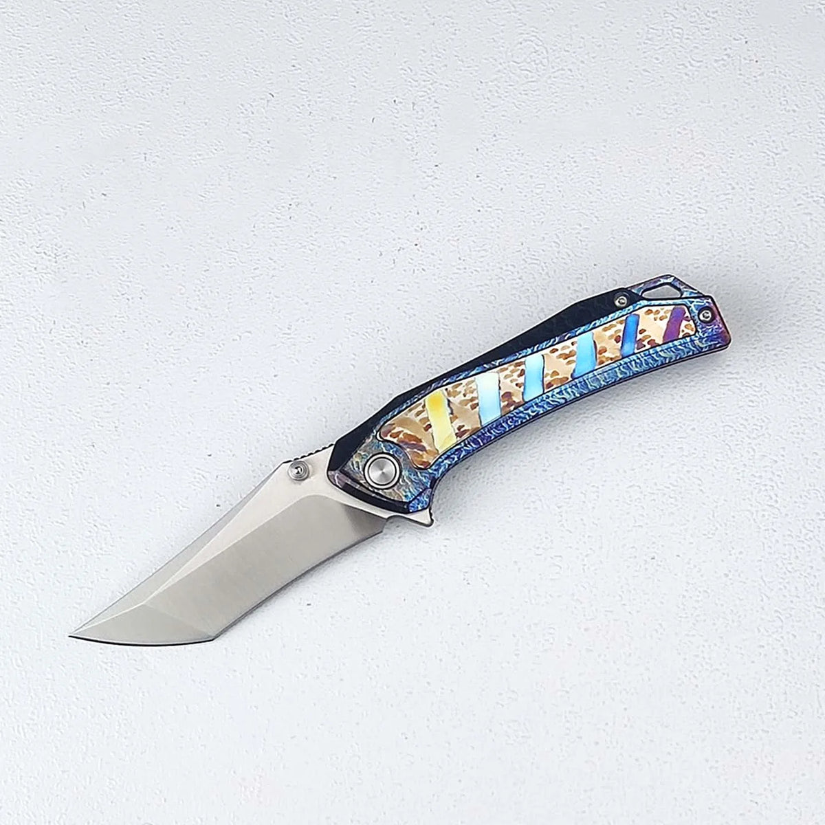 TC4 Titanium Folding Pocket Knife – 14C28N Steel EDC Blade Folding Pocket Knife Qst 1