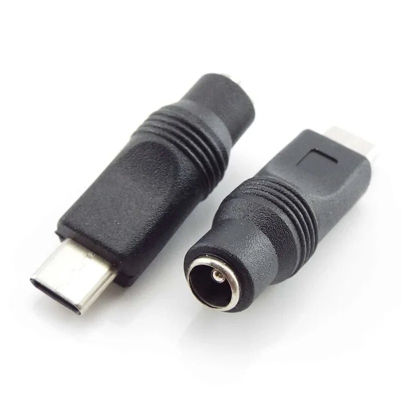 USB to DC Power Plug Adapter Set – Multi-Size Barrel Connectors DC Power Adapter Set Qme