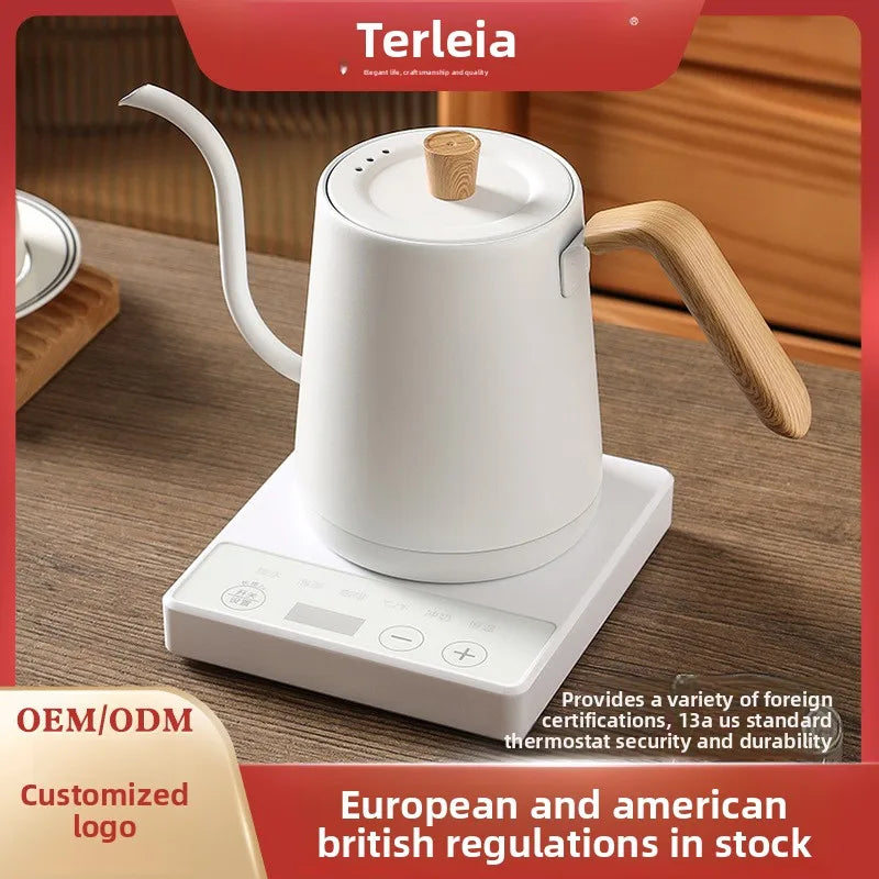 Electric Gooseneck Kettle with Temperature Control – Stainless Electric Gooseneck Kettle Qst