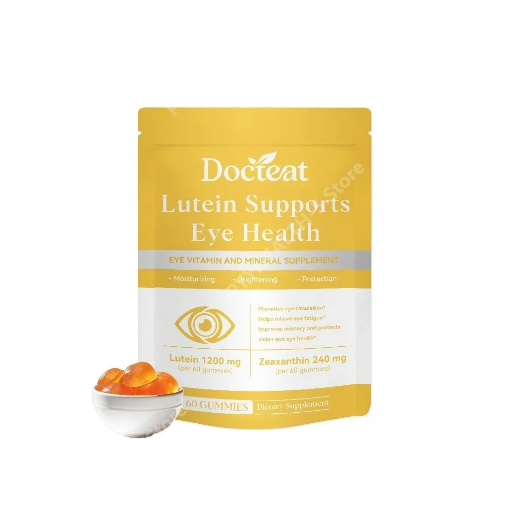Docteat Lutein & Zeaxanthin Eye Gummies – 60ct Daily Eye Wellness Gummies Qst