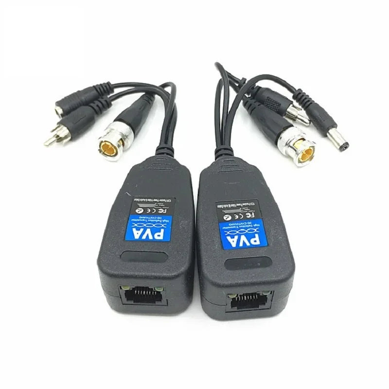 ESCAM 10-Pack Passive Video Balun RJ45 CCTV Transceiver – 5 Pairs Passive Video Balun Qme