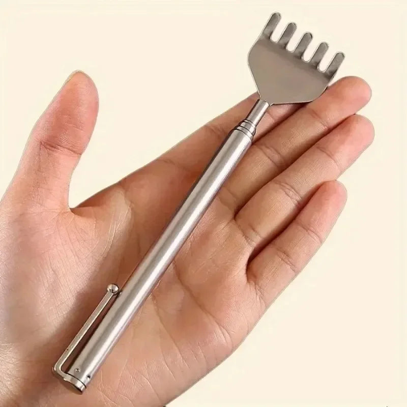 Telescopic Back Scratcher – Extendable Stainless Steel, Portable Back Scratcher Qme 1pc